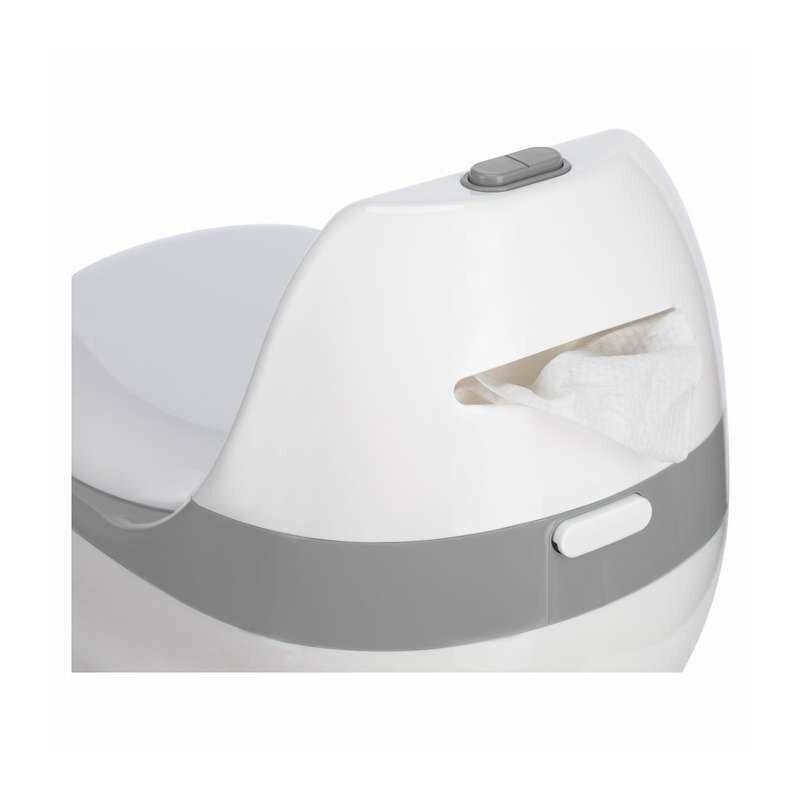Olita educativa, FreeON, Trainer, Minitoaleta, Cu spatiu pentru hartie/servetele, Cu sunet realist de tras apa, Pana la 25 kg, 3 ani+, White/Grey