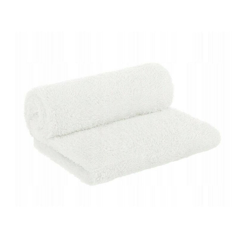 Paturica pufoasa, Qmini, Pentru copii, Din fleece, 75 x 100 cm, Alb