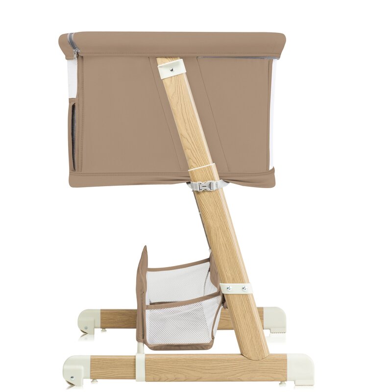 Patut co-sleeper, Lionelo, Thomi Plus, 5 in 1, Multifunctional, Sustine pana la 9 kg ca patut, 15 kg tarc de joaca, 100 kg canapea, Inaltime reglabila in 7 pozitii, De la nastere pana la 4 ani, Cu 2 saltele din spuma T25, 94x70x77-93,5 cm, Maro