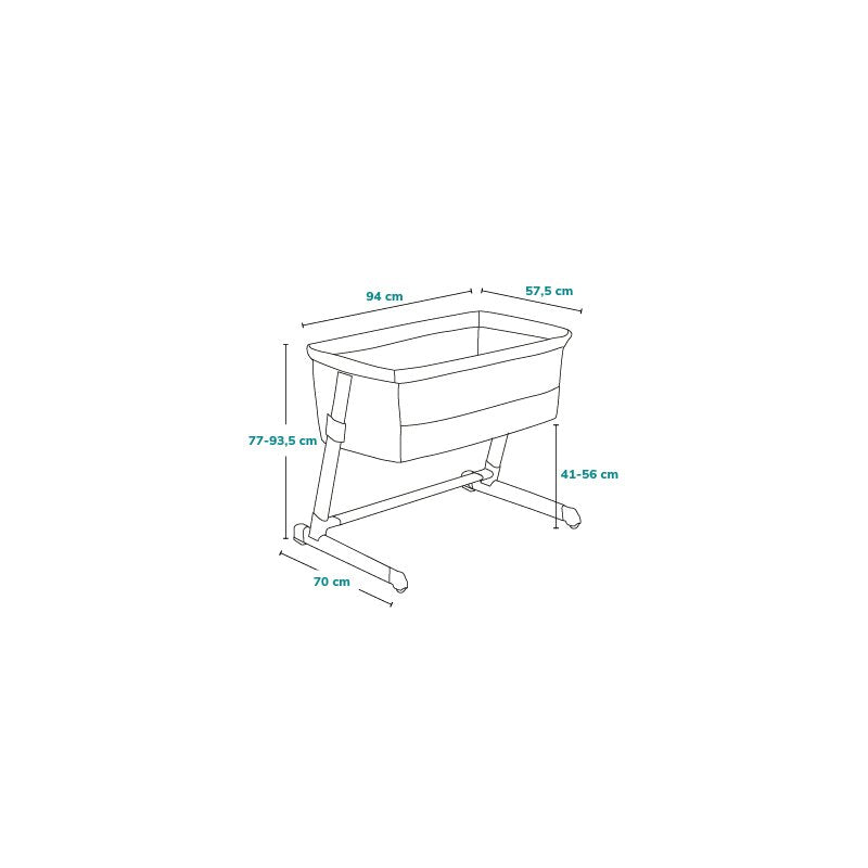 Patut co-sleeper, Lionelo, Thomi Plus, 5 in 1, Multifunctional, Sustine pana la 9 kg ca patut, 15 kg tarc de joaca, 100 kg canapea, Inaltime reglabila in 7 pozitii, De la nastere pana la 4 ani, Cu 2 saltele din spuma T25, 94x70x77-93,5 cm, Maro