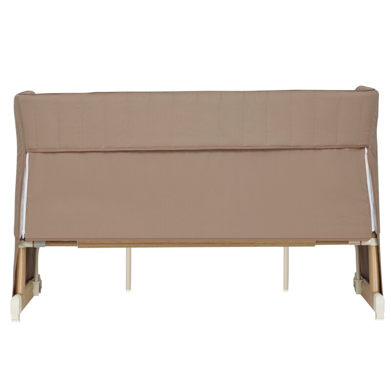 Patut co-sleeper, Lionelo, Thomi Plus, 5 in 1, Multifunctional, Sustine pana la 9 kg ca patut, 15 kg tarc de joaca, 100 kg canapea, Inaltime reglabila in 7 pozitii, De la nastere pana la 4 ani, Cu 2 saltele din spuma T25, 94x70x77-93,5 cm, Maro