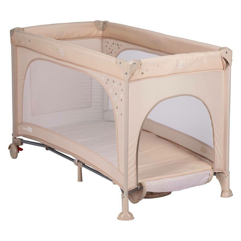 Patut pliant, FreeON, Nook, Cu un nivel, 120x60 cm, Beige