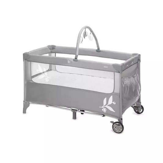 Patut pliant, Jane, Duo Level, Cu roti, Cu arcada cu jucarii, Geanta de transport, Cu doua nivele, Conform standardelor europene EN 716-1:2017+AC:2019EN 16890:2017 + A1:2021, Mist