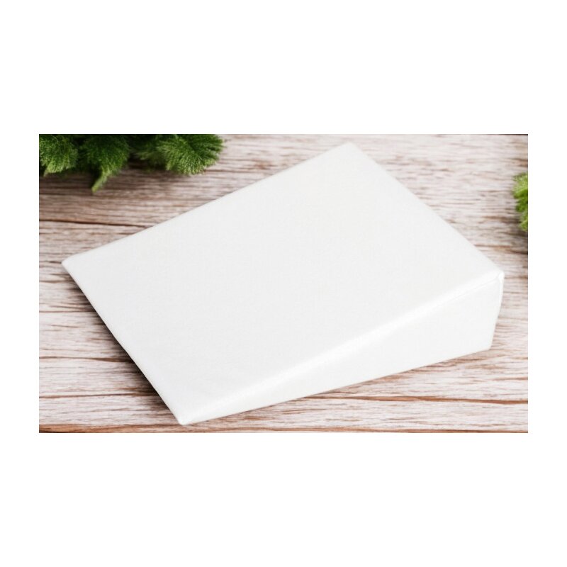 Perna inclinata, Bubaba, Antireflux, Cu husa din bumbac, 30 x 37 x 1,5-10 cm, Alba
