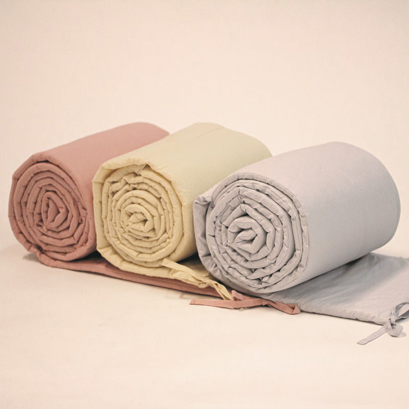 Aparatoare patut, Petite&Mars, Tilly, 120x60 cm, Cu panglici, Din bumbac, Lungime 180 cm, Inaltime 36 cm, 0 luni+, Roz