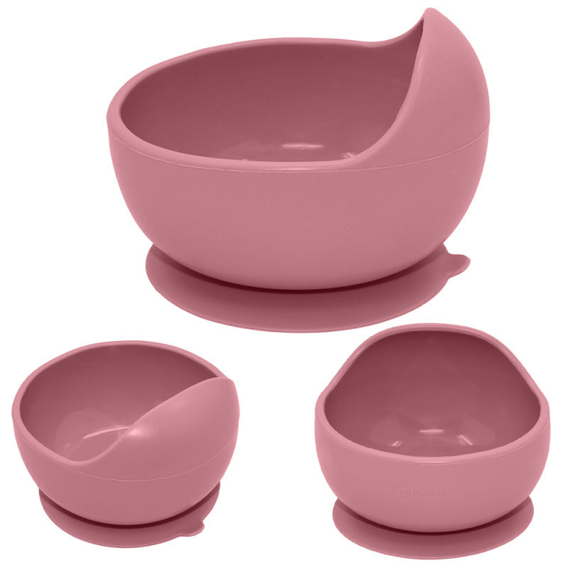 Bol, Petite&Mars, Take&Match, Din silicon, Cu ventuza, Fara BPA, 6 luni+, 350 ml, Roz