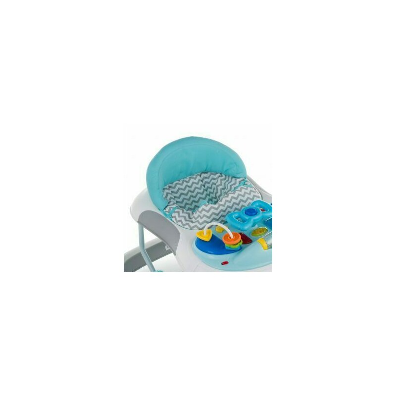 Premergator, Petite&Mars, Monty, Panou interactiv, Reglabil pe inaltime, Roti, Sustine 12 kg, Chevron Blue