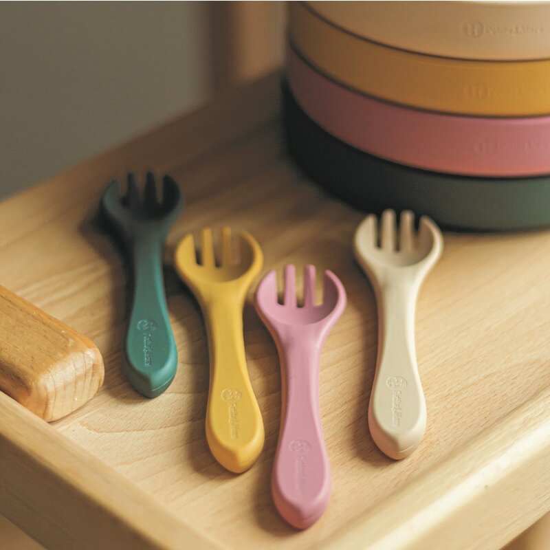 Set tacamuri, Petite&Mars, Take&Match, Din silicon, Fara BPA 6 luni+, Ocru
