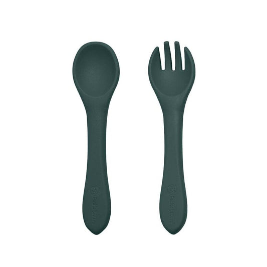 Set tacamuri, Petite&Mars, Take&Match, Din silicon, Fara BPA 6 luni+, Verde inchis
