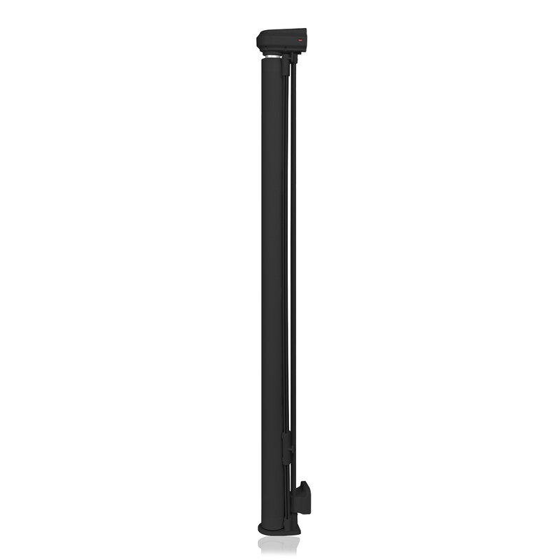 Poarta de siguranta, Lionelo, Thea, Cu suruburi, Textila, Retractabila, Mecanism dublu de blocare, Montaj universal, 95x140 cm, Conform cu standardul european de securitate EN1930, Negru