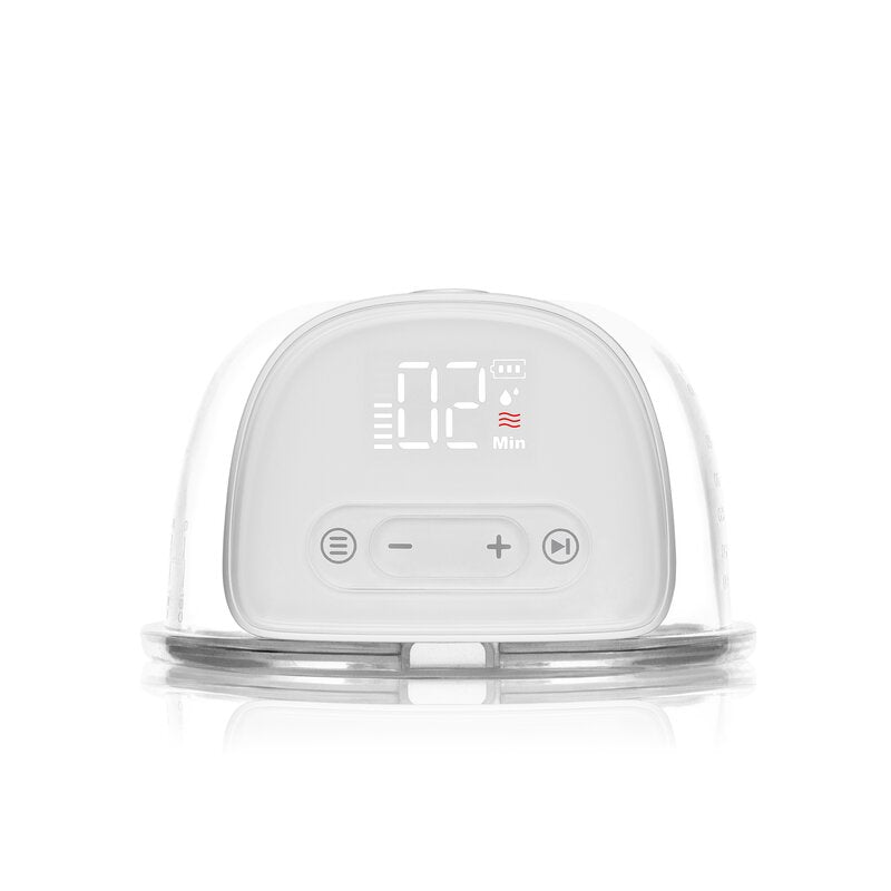 Pompa de san, Lionelo, Fidi Free Lumi, Portabila, Cu accesorii, Hands-free, 9 functii de masaj, Functie iluminare pentru noapte, Fara BPA, Autonomie 3 h, Capacitate 180 ml, Alb
