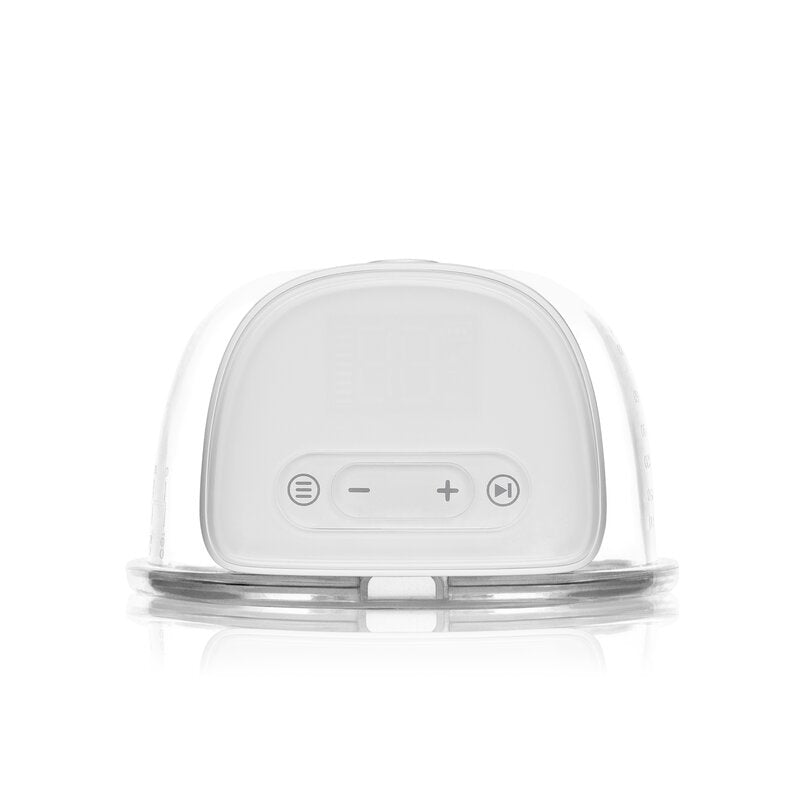 Pompa de san, Lionelo, Fidi Free Lumi, Portabila, Cu accesorii, Hands-free, 9 functii de masaj, Functie iluminare pentru noapte, Fara BPA, Autonomie 3 h, Capacitate 180 ml, Alb