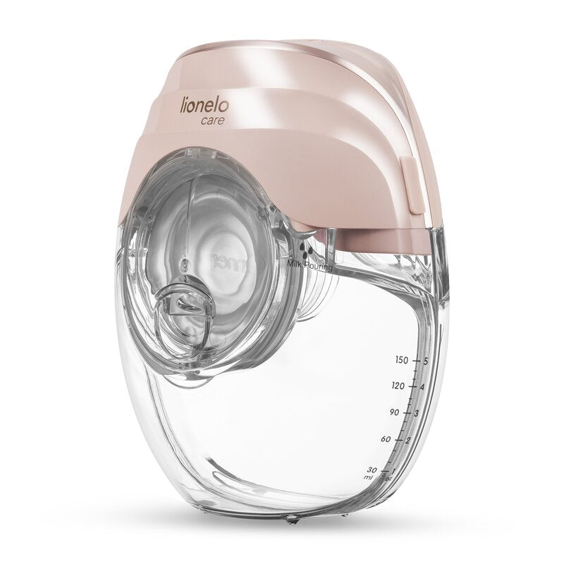 Pompa de san, Lionelo, Fidi Free Slim Duo, Portabila, Cu accesorii, Hands-free, Trifazata, Panou control, Autonomie pana la 3 h, 9 functii de masaj, Silentioasa- 40 db, Capacitate 150 ml, Roz