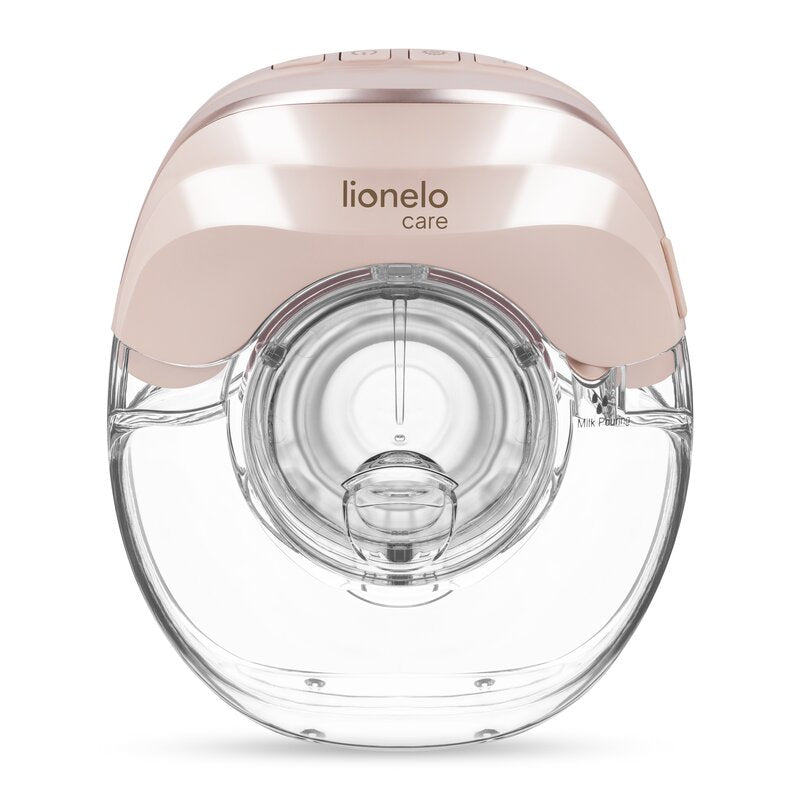 Pompa de san, Lionelo, Fidi Free Slim, Portabila, Cu accesorii, Hands-free, Trifazata, Panou control, Autonomie pana la 3 h, 9 functii de masaj, Silentioasa- 40 db, Capacitate 150 ml, Roz