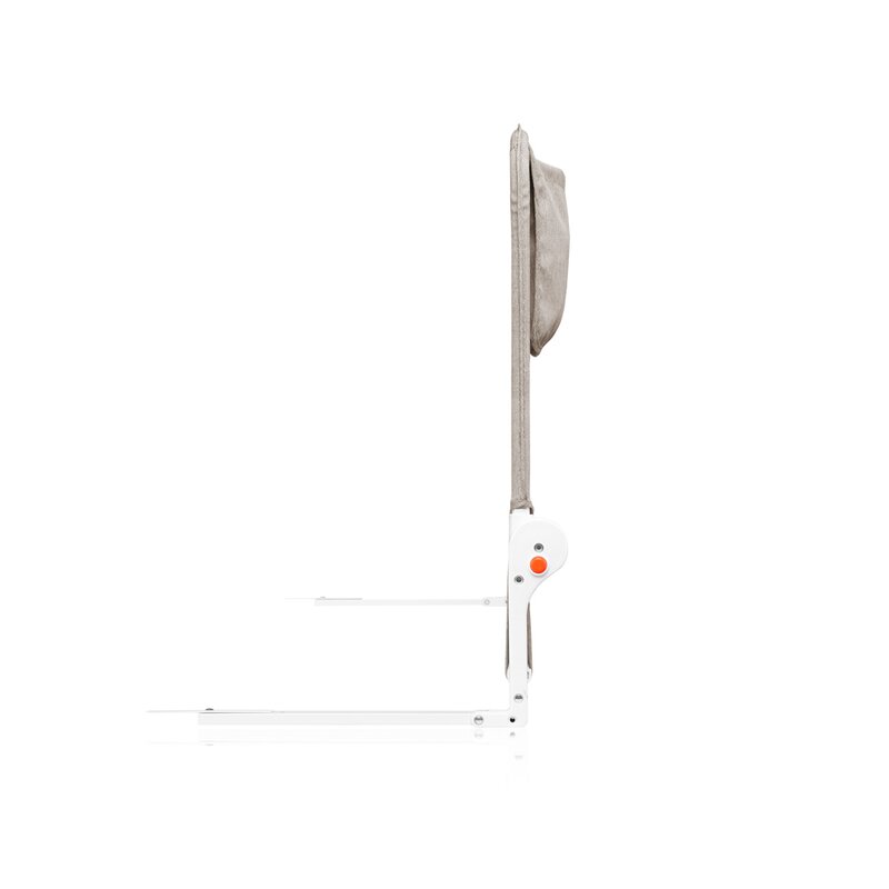 Protectie laterala pat, Lionelo, Hanna, Cu buzunar accesorii, 150x66 cm, Conform cu standardul european de securitate BS7072, Bej