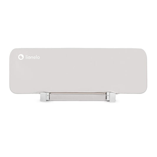 Protectie laterala pat, Lionelo, Lora, Pliabila, Sistem de blocare StandSafe, Geanta de transport inclusa, 105 x 45 cm, Bej
