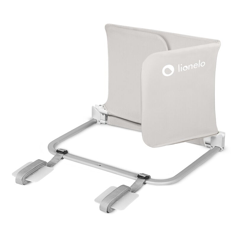 Protectie laterala pat, Lionelo, Lora, Pliabila, Sistem de blocare StandSafe, Geanta de transport inclusa, 105 x 45 cm, Bej