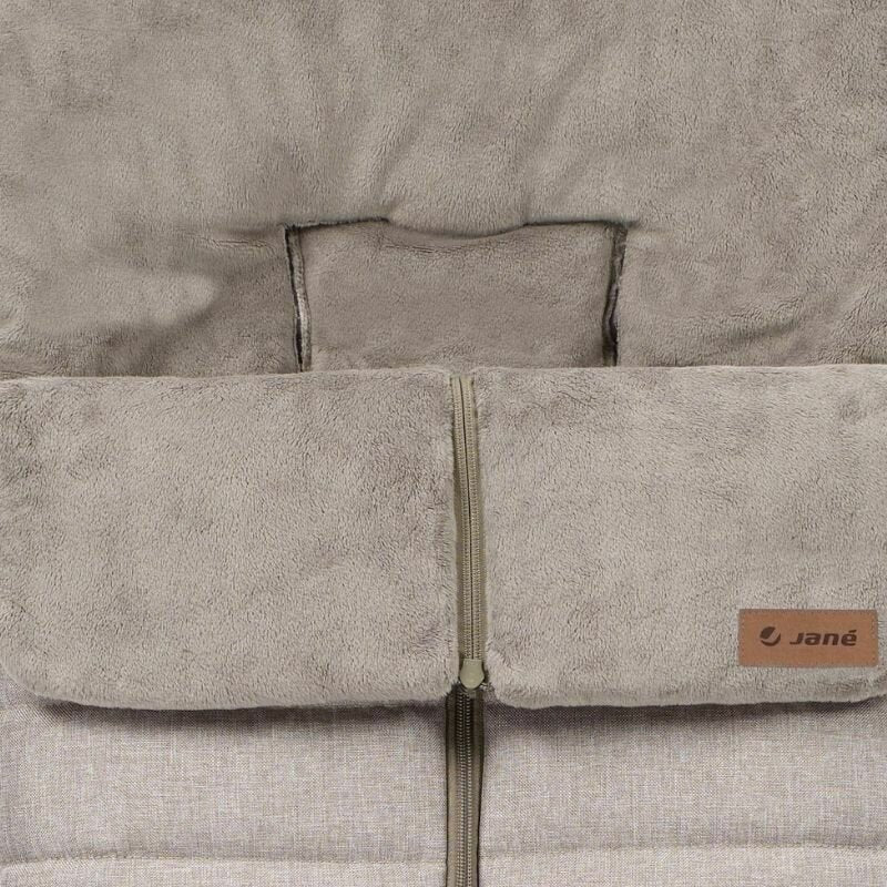 Sac de iarna, Jane, Nest, Pentru carucior, Universal, 95 x 46 cm, Material interior din fleece, Sesame