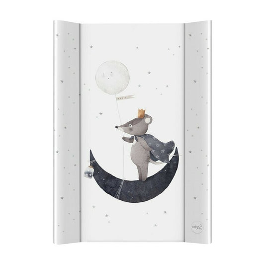 Saltea de infasat, Ceba Baby, Moale, 70 x 50 cm, Suprafata impermeabila, Pentru comode de infasat sau suprafete plane, Fara ftalati, 0 luni+, Cosmic Mouse