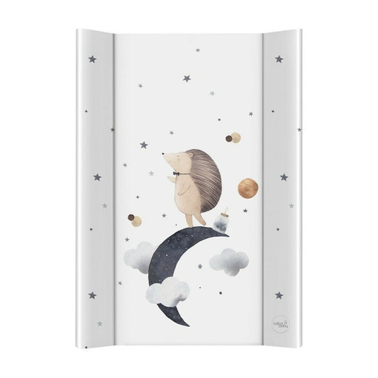 Saltea de infasat, Ceba Baby, Moale, 70 x 50 cm, Suprafata impermeabila, Pentru comode de infasat sau suprafete plane, Fara ftalati, 0 luni+, Hedgehog the Dreamer