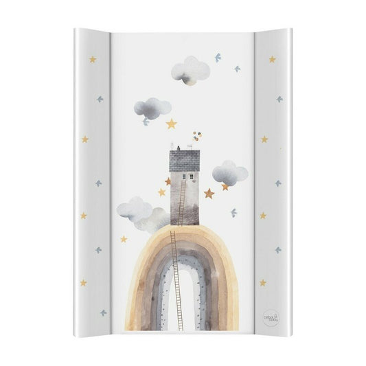 Saltea de infasat, Ceba Baby, Moale, 70 x 50 cm, Suprafata impermeabila, Pentru comode de infasat sau suprafete plane, Fara ftalati, 0 luni+, Rainbow Home