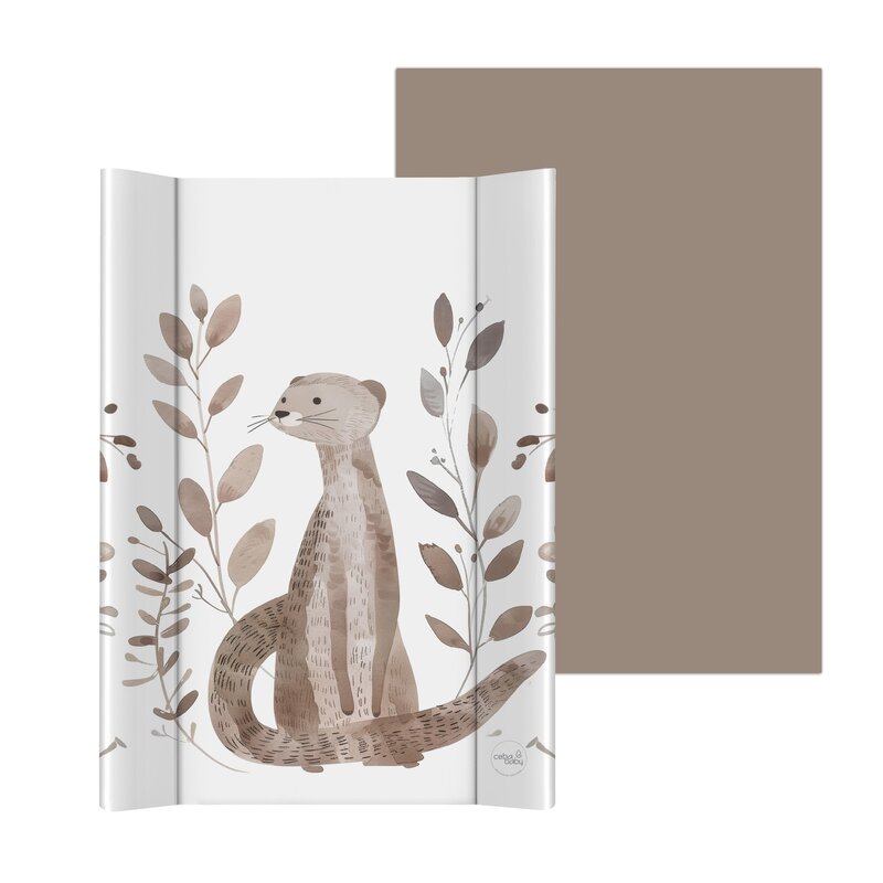 Saltea de infasat, Ceba Baby, Moale, Profilata, 50x70 cm, Pentru comode si masute de infasat, Fara BPA, Impermeabila, 0 luni+, Basic Clever Otter