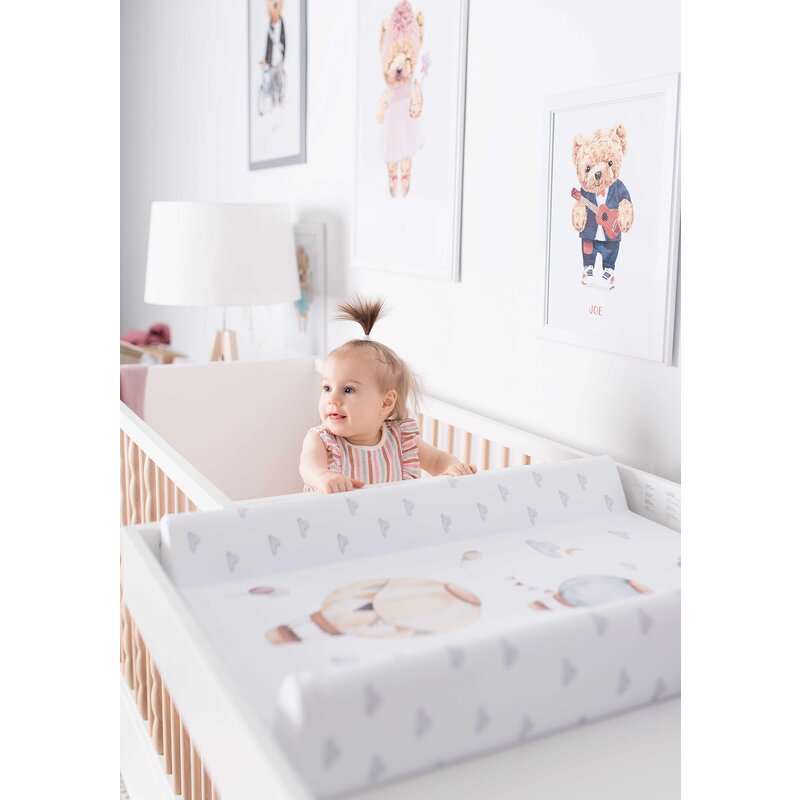 Saltea de infasat, Ceba Baby, Moale, Profilata, 50x70 cm, Pentru comode si masute de infasat, Fara BPA, Impermeabila, 0 luni+, Basic Glamour Style