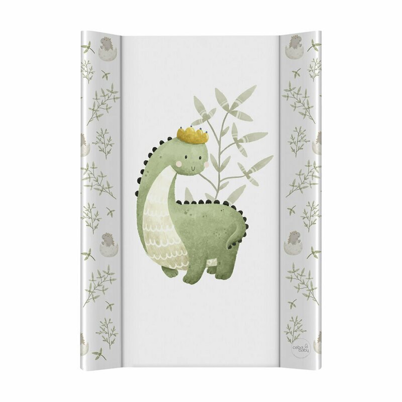 Saltea de infasat, Ceba Baby, Ultra Light, 50x70 cm, Atasabila la patut, Fara BPA, 0 luni+, Dino King