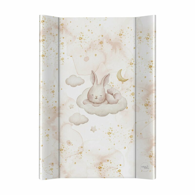 Saltea de infasat, Ceba Baby, Ultra Light, 50x70 cm, Atasabila la patut, Fara BPA, 0 luni+, Sleepy Bunny