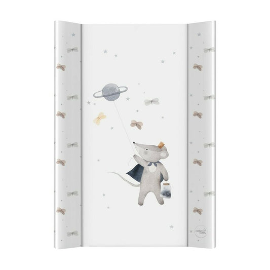 Saltea de infasat, Ceba Baby, Ultra Light, Cu Intaritura, 70x50 cm, Suprafata impermeabila, Pentru comode de infasat sau patuturi, Fara ftalati, 0 luni+, Cosmic Mouse