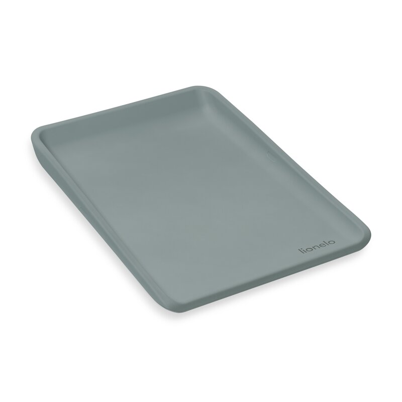 Saltea de infasat, Lionelo, Megs, Moale, Utilizabil si fara husa, Impermeabila, Design ergonomic, 70x49 cm, Fara BPA, Conform cu standardul de securitate EN71-3, 0 luni+, Gri