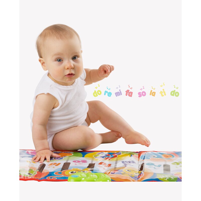 Salteluta, Playgro, Pentru bebelusi, Pian de Jucarie, Jumbo Jungle Musical, 79 cm, Cu 8 melodii