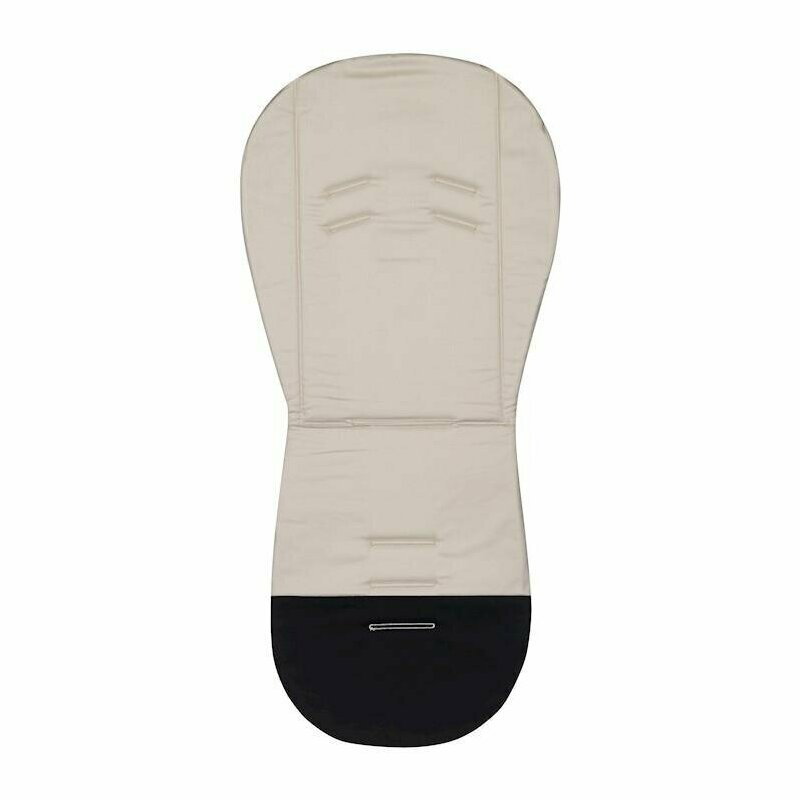 Salteluta pentru carucior, Petite&Mars, Foamy, Din spuma cu memorie, 86 x 42 cm, Reversibila, Universala, Design balenute, Bej