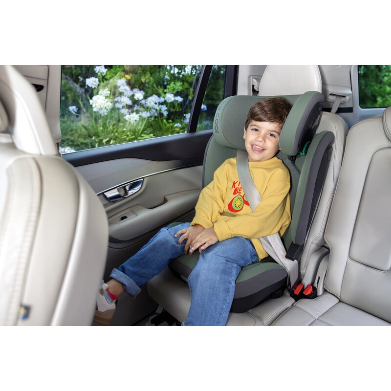 Scaun auto, Be Cool, Bravo, I-Size, 100-150 cm, 4-12 ani, Cu isofix, Cu inclinare anatomica, Conform cu standardul european de securitate ECE R129, Be Grass