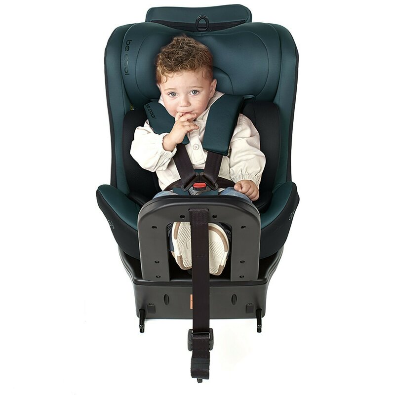 Scaun auto, Be Cool, Easy I-Size, Rotire 360 grade, 40 - 150 cm, 0 - 36 kg, Cu Isofix si Centura Top Tether, Conform cu standardul european de securitate ECE R129, Antracita