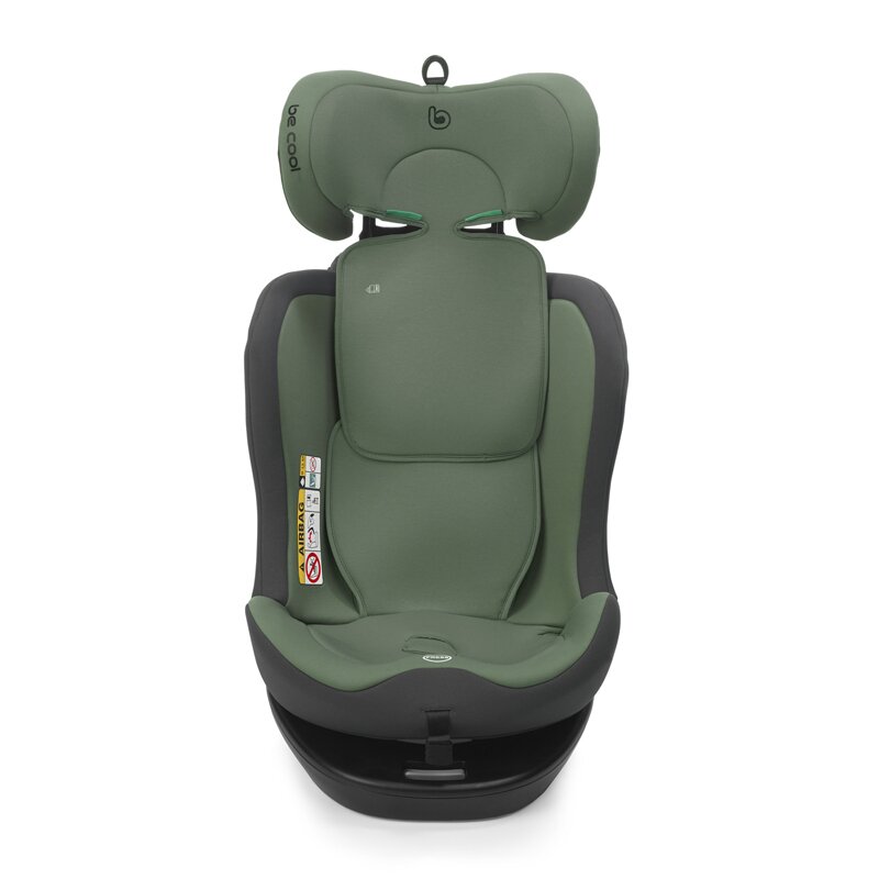 Scaun auto, Be Cool, Easy I-Size, Rotire 360 grade, 40 - 150 cm, 0 - 36 kg, Cu Isofix si Centura Top Tether, Conform cu standardul european de securitate ECE R129, Be Grass
