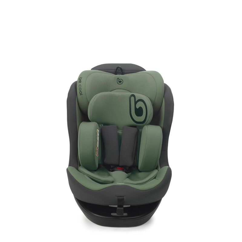 Scaun auto, Be Cool, Easy I-Size, Rotire 360 grade, 40 - 150 cm, 0 - 36 kg, Cu Isofix si Centura Top Tether, Conform cu standardul european de securitate ECE R129, Be Grass
