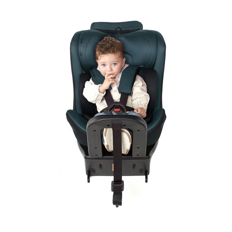 Scaun auto, Be Cool, Easy I-Size, Rotire 360 grade, 40 - 150 cm, 0 - 36 kg, Cu Isofix si Centura Top Tether, Conform cu standardul european de securitate ECE R129, Be Grass