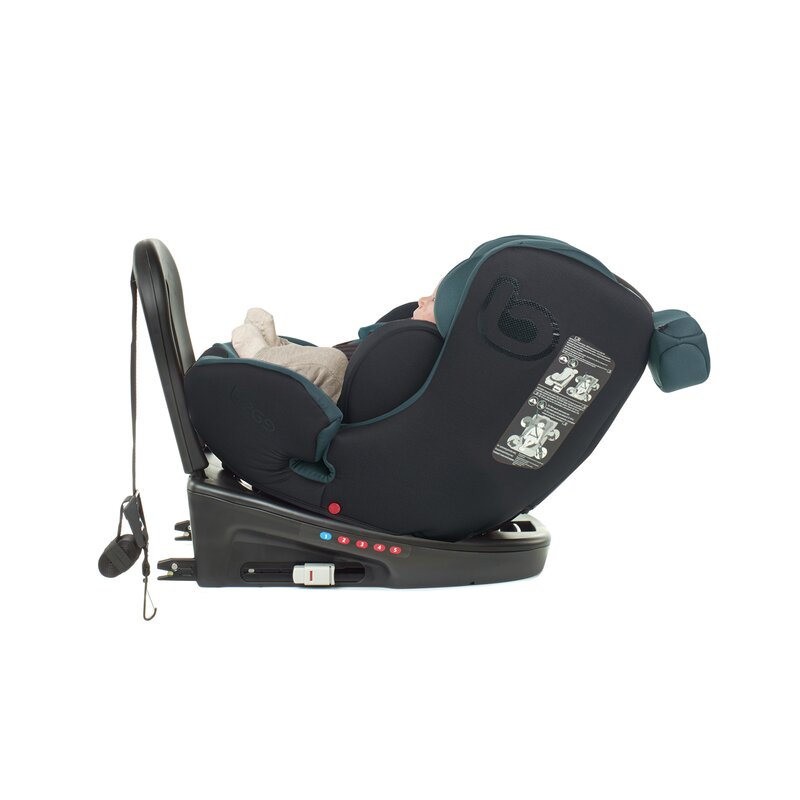 Scaun auto, Be Cool, Easy I-Size, Rotire 360 grade, 40 - 150 cm, 0 - 36 kg, Cu Isofix si Centura Top Tether, Conform cu standardul european de securitate ECE R129, Be Grass