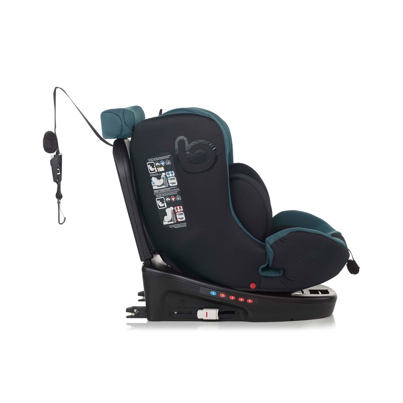 Scaun auto, Be Cool, Easy I-Size, Rotire 360 grade, 40 - 150 cm, 0 - 36 kg, Cu Isofix si Centura Top Tether, Conform cu standardul european de securitate ECE R129, Be Grass
