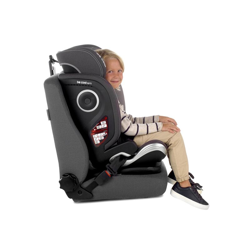 Scaun auto, Be Cool, Mars, I-Size, 100-150 cm, 4-12 ani, Cu isofix, Protectie superioara in caz de impact lateral - SPS, Cu tetiera reglabila, Conform cu standardul european de securitate ECE R129, Be Night