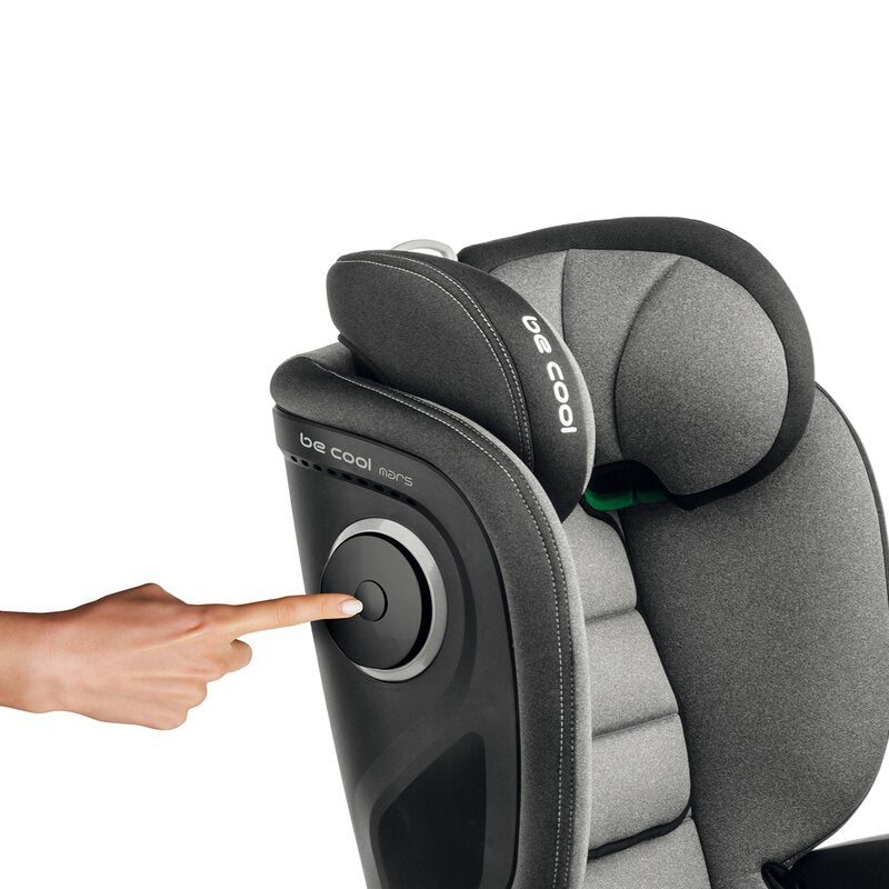 Scaun auto, Be Cool, Mars, I-Size, 100-150 cm, 4-12 ani, Cu isofix, Protectie superioara in caz de impact lateral - SPS, Cu tetiera reglabila, Conform cu standardul european de securitate ECE R129, Be Night