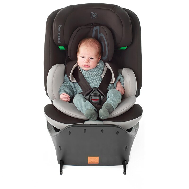 Scaun auto, Be Cool, Wagon I-Size, Rotire 360 grade, 40 - 150 cm, 0 - 36 kg, Cu Isofix si picior stabilizator, Cu protectie laterala de siguranta, Conform cu standardul european de securitate ECE R129, Petrol