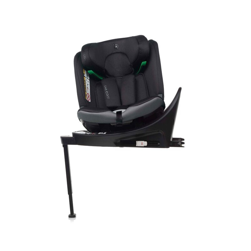 Scaun auto, Be Cool, Wagon I-Size, Rotire 360 grade, 40 - 150 cm, 0 - 36 kg, Cu Isofix si picior stabilizator, Cu protectie laterala de siguranta, Conform cu standardul european de securitate ECE R129, Be Antracita