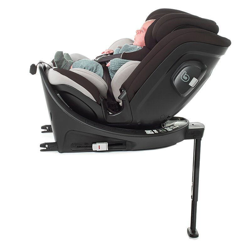 Scaun auto, Be Cool, Wagon I-Size, Rotire 360 grade, 40 - 150 cm, 0 - 36 kg, Cu Isofix si picior stabilizator, Cu protectie laterala de siguranta Conform cu standardul european de securitate ECE R129, Carbon
