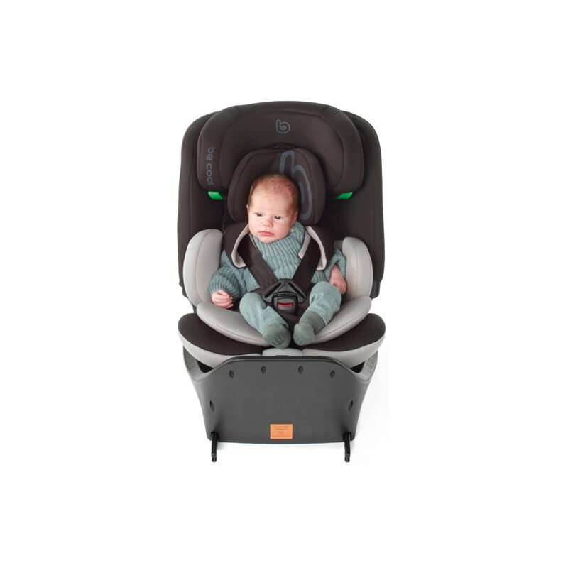 Scaun auto, Be Cool, Wagon I-Size, Rotire 360 grade, 40 - 150 cm, 0 - 36 kg, Cu Isofix si picior stabilizator, Cu protectie laterala de siguranta, Conform cu standardul european de securitate ECE R129, Be Antracita