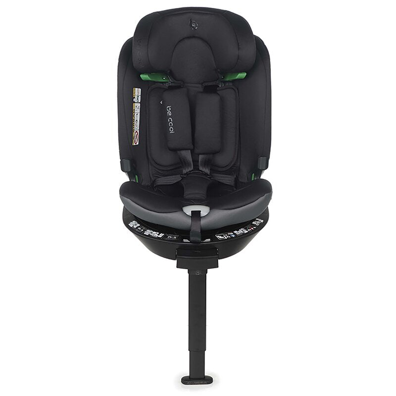 Scaun auto, Be Cool, Wagon I-Size, Rotire 360 grade, 40 - 150 cm, 0 - 36 kg, Cu Isofix si picior stabilizator, Cu protectie laterala de siguranta Conform cu standardul european de securitate ECE R129, Carbon