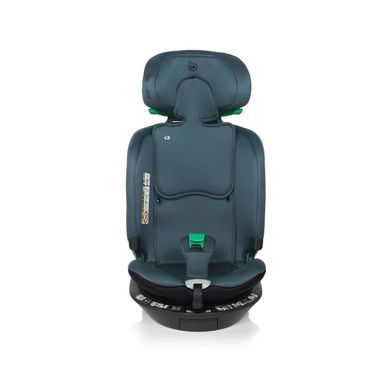 Scaun auto, Be Cool, Wagon I-Size, Rotire 360 grade, 40 - 150 cm, 0 - 36 kg, Cu Isofix si picior stabilizator, Cu protectie laterala de siguranta, Conform cu standardul european de securitate ECE R129, Petrol