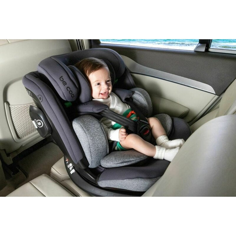 Scaun auto, Be Cool, Wagon I-Size, Rotire 360 grade, 40 - 150 cm, 0 - 36 kg, Cu Isofix si picior stabilizator, Cu protectie laterala de siguranta, Conform cu standardul european de securitate ECE R129, Petrol