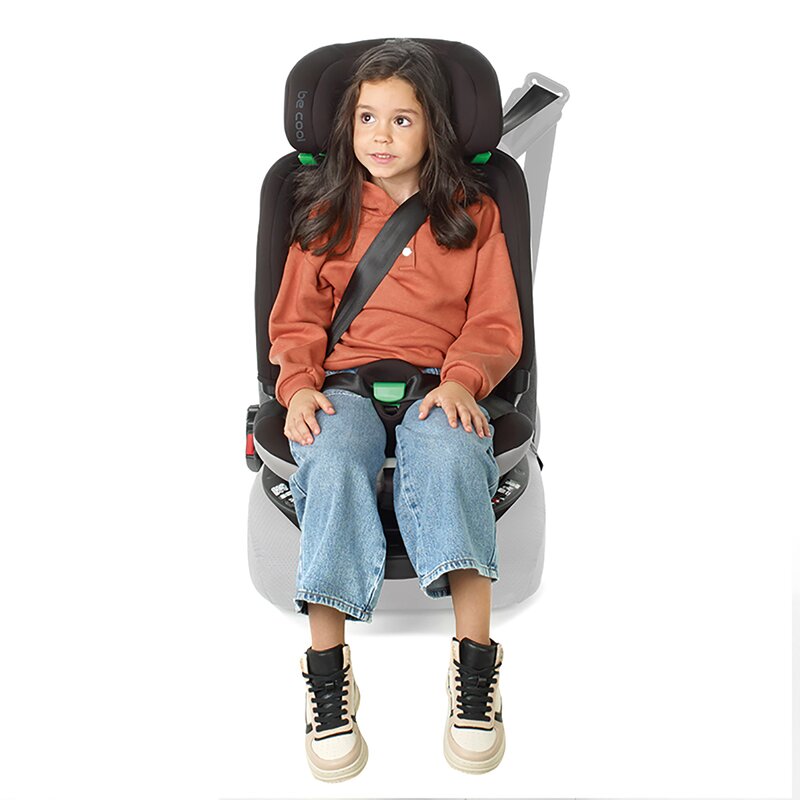 Scaun auto, Be Cool, Wagon I-Size, Rotire 360 grade, 40 - 150 cm, 0 - 36 kg, Cu Isofix si picior stabilizator, Cu protectie laterala de siguranta Conform cu standardul european de securitate ECE R129, Carbon
